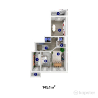 ЖК Мансур — 3-ком 145,1 м² (от 34 824 000 тг)