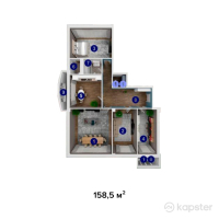 ЖК Мансур — 4-ком 158,5 м² (от 38 040 000 тг)