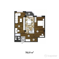 ЖК Капитал — 2-ком 78 м² (от 19 892 600 тг)