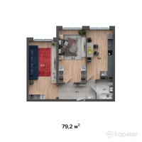 ЖК Taras — 2-ком 79,2 м² (от 32 472 000 тг)