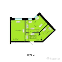 ЖК Раяна 2 — 1-ком 37,7 м² (от 10 184 500 тг)
