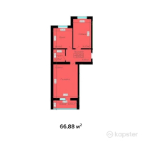 ЖК Раяна 2 — 2-ком 66,9 м² (от 18 057 800 тг)