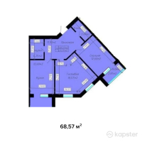 ЖК Раяна 2 — 2-ком 68,6 м² (от 18 513 900 тг)