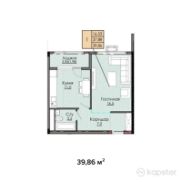 ЖК Premier — 1-ком 39,9 м² (от 15 146 800 тг)