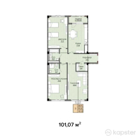 ЖК Premier — 3-ком 101,1 м² (от 38 406 600 тг)