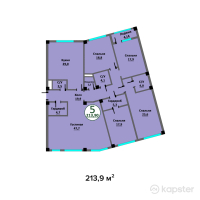ЖК Premier — 5-ком 213,9 м² (от 81 282 000 тг)