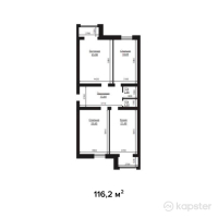 ЖК Baq Sarai — 3-ком 116,2 м² (от 27 888 000 тг)