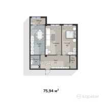 ЖК Family Home — 2-ком 75,9 м² (от 15 947 400 тг)