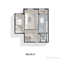 ЖК Family Home — 2-ком 82,4 м² (от 17 310 300 тг)