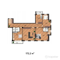 ЖК Shevchenco — 5-ком 172,2 м² (от 86 100 000 тг)