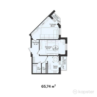 ЖК Атамекен — 2-ком 65,7 м² (от 28 794 120 тг)