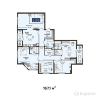ЖК JM Towers — 5-ком 167,1 м² (от 95 247 000 тг)