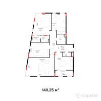ЖК Brooklyn — 4-ком 140,3 м² (от 73 631 250 тг)