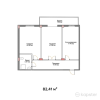 ЖК Французский квартал — 2-ком 82,4 м² (от 37 084 600 тг)