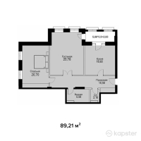 ЖК Французский квартал — 2-ком 89,2 м² (от 40 144 600 тг)