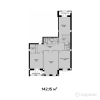 ЖК Французский квартал — 3-ком 142,2 м² (от 63 967 600 тг)