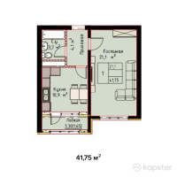 ЖК Arnau — 1-ком 41,8 м² (от 11 063 750 тг)