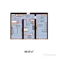 ЖК Arnau — 2-ком 68,3 м² (от 18 086 250 тг)