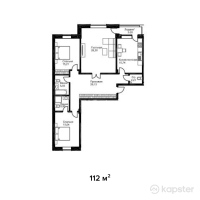 ЖК Английский квартал — 3-ком 112 м² (от 44 800 000 тг)