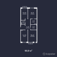 ЖК Keremet — 3-ком 90,9 м² (от 54 540 000 тг)