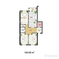ЖК Elorda Residence — 3-ком 130,6 м² (от 57 446 400 тг)