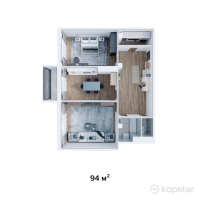 ЖК Riverside Residents — 2-ком 94 м² (от 36 660 000 тг)
