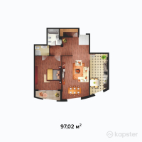 ЖК Арайлы — 2-ком 97 м² (от 25 225 200 тг)