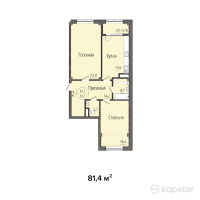 ЖК Sultan Beybarys — 2-ком 81,4 м² (от 31 746 000 тг)