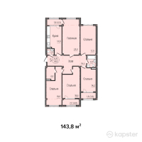 ЖК Sultan Beybarys — 5-ком 143,8 м² (от 56 082 000 тг)