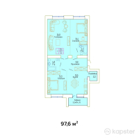 ЖК Sunqar — 3-ком 97,6 м² (от 22 936 000 тг)