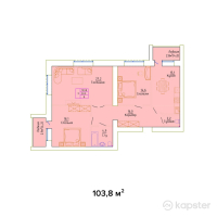 ЖК Sunqar — 3-ком 103,8 м² (от 24 393 000 тг)