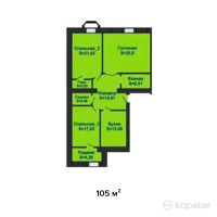 ЖК Green Park 2 — 3-ком 105 м² (от 23 100 000 тг)