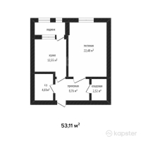 ЖК Rayan — 1-ком 53,1 м² (от 14 605 250 тг)