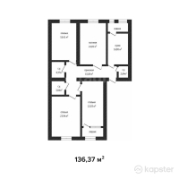ЖК Rayan — 4-ком 136,4 м² (от 37 501 750 тг)