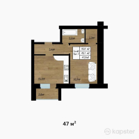 ЖК Zura — 1-ком 47 м² (от 13 630 000 тг)