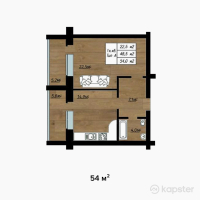 ЖК Zura — 1-ком 54 м² (от 15 660 000 тг)