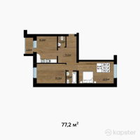 ЖК Zura — 2-ком 77,2 м² (от 22 388 000 тг)