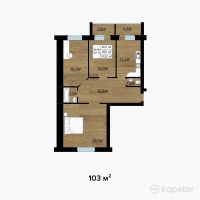 ЖК Zura — 3-ком 103 м² (от 29 870 000 тг)