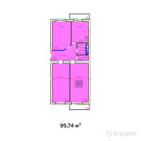 ЖК Emeralds — 3-ком 95,7 м² (от 38 296 000 тг)