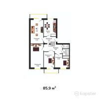 ЖК Avenue — 4-ком 85,9 м² (от 29 206 000 тг)