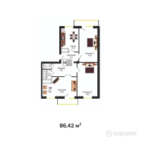 ЖК Avenue — 3-ком 86,4 м² (от 29 382 800 тг)
