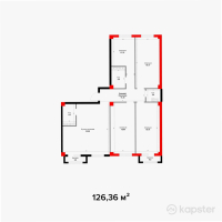 ЖК Renesans — 4-ком 126,4 м² (от 50 544 000 тг)