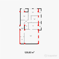 ЖК Renesans — 4-ком 129,8 м² (от 51 932 000 тг)
