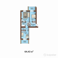 ЖК Atlant — 3-ком 64,4 м² (от 21 584 050 тг)