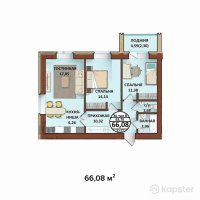 ЖК Atlant — 3-ком 66,1 м² (от 22 136 800 тг)