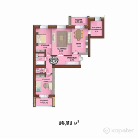 ЖК Atlant — 3-ком 86,8 м² (от 29 088 050 тг)