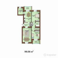 ЖК Atlant — 3-ком 99,6 м² (от 33 352 600 тг)