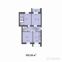 ЖК Dostar — 3-ком 100,3 м² (от 36 093 600 тг)