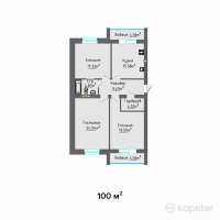 ЖК Жана Орда — 3-ком 100 м² (от 25 000 000 тг)