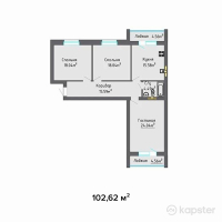ЖК Жана Орда — 3-ком 102,6 м² (от 25 655 000 тг)